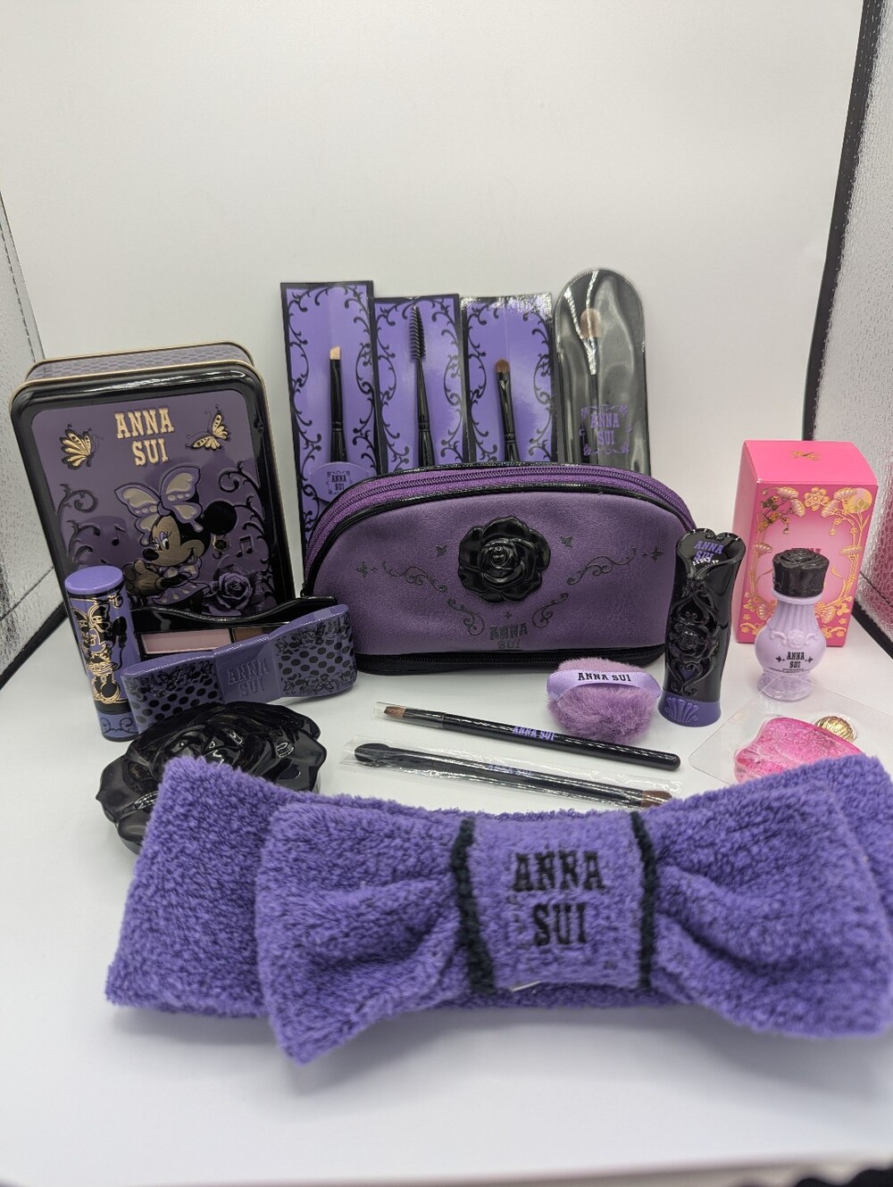 16 Items - Massive Lot of designer Anna Sui Makeup Accessories!